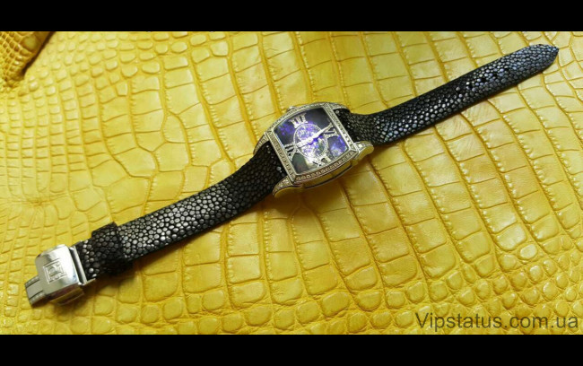 Elite Люксовый ремешок для часов Black Glitter кожа ската Black Glitter Luxury Stingray Leather Strap image 1