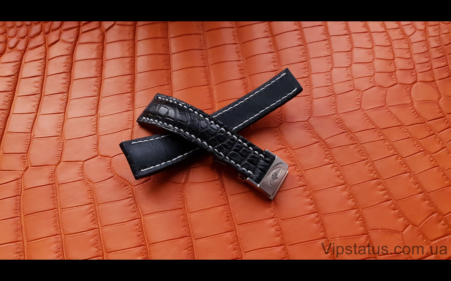 Elite Элитный ремешок для часов Breitling кожа крокодила Elite Crocodile Strap for Breitling watches image 3
