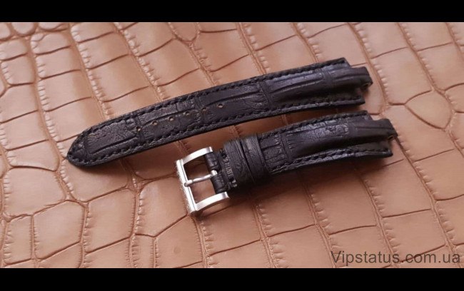 Elite Эксклюзивный ремешок для часов Bvlgari Black кожа крокодила Exclusive Crocodile Strap for Bvlgari Black watches image 1