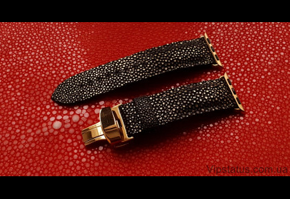 Gold Metallic Exotic Stingray Leather Strap image