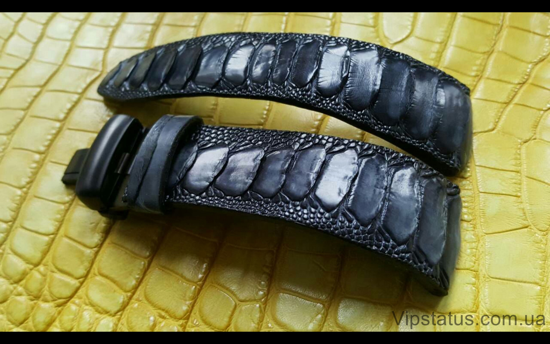 Elite Экзотический ремешок для часов Omega кожа страуса Exotic Ostrich Leather Strap for Omega watches image 2