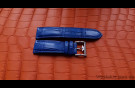 Elite Вип ремешок для часов Royal Blue кожа крокодила Royal Blue Vip Crocodile Strap image 3