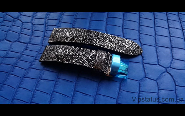 Elite Лакшери ремешок для часов Silver Metallic кожа ската Silver Metallic Luxury Stingray Leather Strap image 1