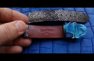 Elite Лакшери ремешок для часов Silver Metallic кожа ската Лакшері ремінець для годинника Silver Metallic шкіра ската зображення 2