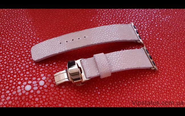 Elite Лакшери ремешок для часов Apple кожа ската Luxury Stingray Leather Strap for Apple watches image 1