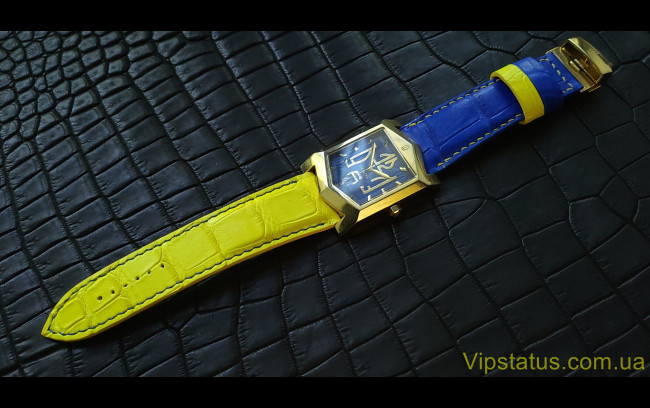 Elite Патриотический ремешок для часов Kleynod кожа крокодила Patriotic Crocodile Strap for Kleynod watches image 1