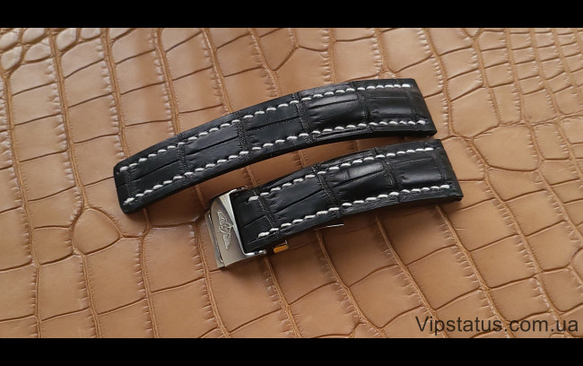 Elite Статусный ремешок для часов Breitling Bentley кожа крокодила Status Crocodile Strap for Breitling Bentley watches image 1