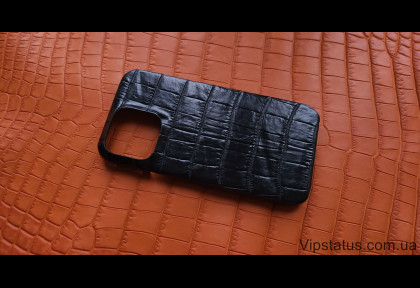 Black Alligator Віп чохол IPhone 14 Pro Max шкіра крокодила зображення