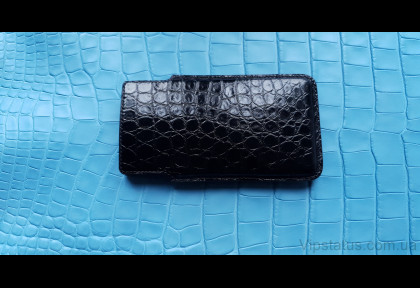 Black Gloss Luxury Case IPhone 11 12 13 Pro Max Crocodile leather image