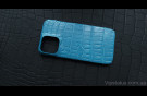 Elite Blue Sky Шикарный чехол IPhone 13 Pro Max кожа крокодила Blue Sky Chic Case IPhone 13 Pro Max Crocodile leather image 2