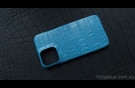 Elite Blue Sky Шикарный чехол IPhone 13 Pro Max кожа крокодила Blue Sky Chic Case IPhone 13 Pro Max Crocodile leather image 3