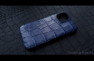 Elite Blue Storm Неповторимый чехол IPhone 13 Pro Max кожа крокодила Blue Storm Unique case IPhone 13 Pro Max Crocodile leather image 3