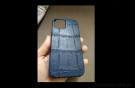 Elite Blue Twilight Элитный чехол IPhone 11 12 Pro Max Blue Twilight Elite case IPhone 11 12 Pro Max Crocodile leather image 2