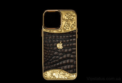 Dark Lord Лакшери чехол IPhone 12 13 Pro Max кожа крокодила изображение