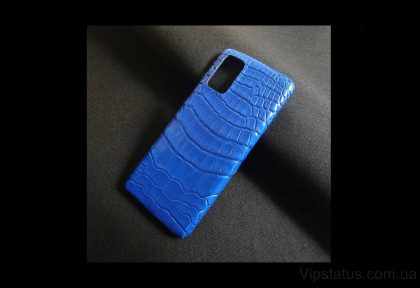Ice Blue Luxury case Samsung S20 S21 Plus Crocodile leather image