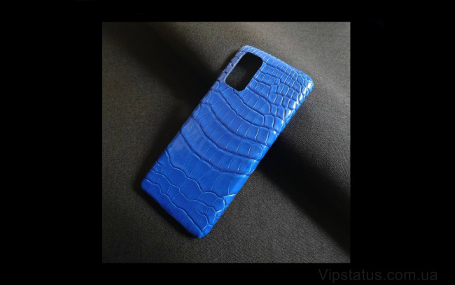 Elite Ice Blue Лакшери чехол Samsung S20 S21 Plus кожа крокодила Ice Blue Luxury case Samsung S20 S21 Plus Crocodile leather image 1
