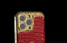 Элитный Red Duchess Роскошный чехол IPhone 12 13 Pro Max кожа крокодила Red Duchess Роскошный чехол IPhone 14 Pro Max кожа крокодила изображение 2