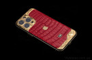 Elite Red Duchess Роскошный чехол IPhone 12 13 Pro Max кожа крокодила Red Duchess Luxury Case IPhone 12 13 Pro Max Crocodile leather image 4