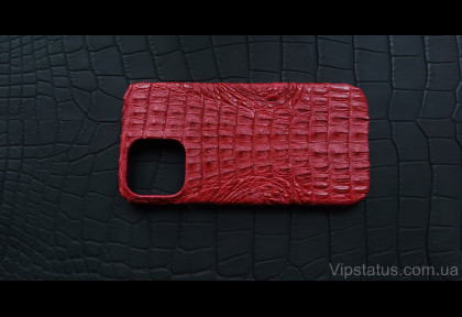Red Sunset Стильный чехол IPhone 13 Pro Max кожа крокодила изображение
