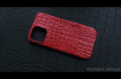 Elite Red Sunset Стильный чехол IPhone 13 Pro Max кожа крокодила Red Sunset Stylish Case IPhone 13 Pro Max Crocodile leather image 2