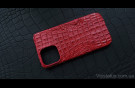 Elite Red Sunset Стильный чехол IPhone 13 Pro Max кожа крокодила Red Sunset Stylish Case IPhone 13 Pro Max Crocodile leather image 3