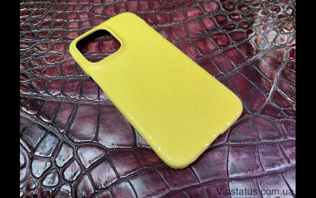 Elite Yellow Glitter Элитный чехол IPhone 14 Pro Max кожа ската Yellow Glitter Elite case IPhone 14 Pro Max Stingray leather image 1