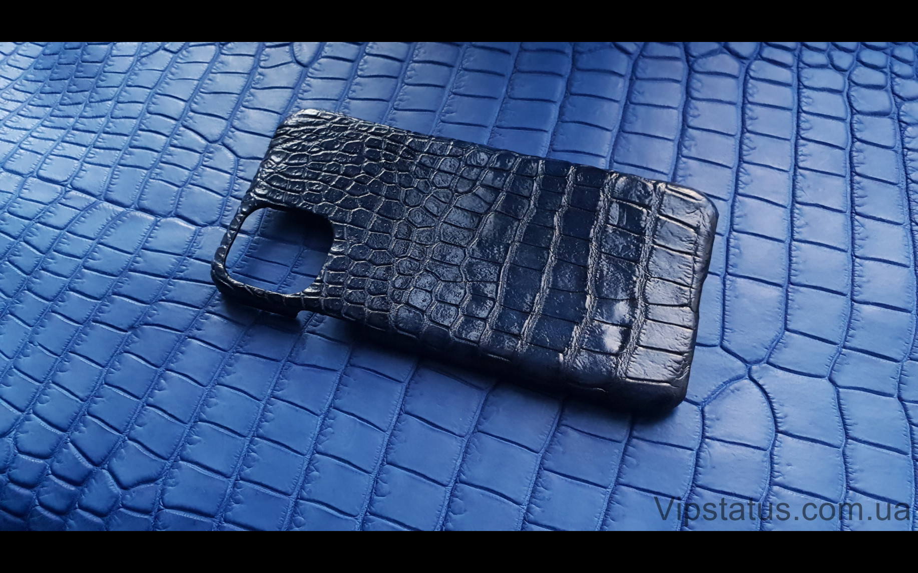 Элитный Dark Blue Вип чехол IPhone 11 Pro Max кожа крокодила Dark Blue Вип чехол IPhone 11 Pro Max кожа крокодила изображение 2