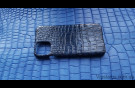 Элитный Dark Blue Вип чехол IPhone 11 Pro Max кожа крокодила Dark Blue Вип чехол IPhone 11 Pro Max кожа крокодила изображение 3