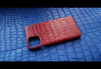 Red Storm Элитный чехол IPhone 11 Pro Max кожа крокодила изображение