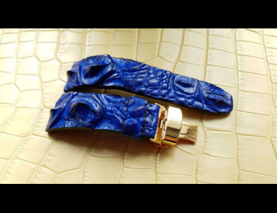 Exclusive novelty - luxurious strap made of exotic crocodile leather with bone plates